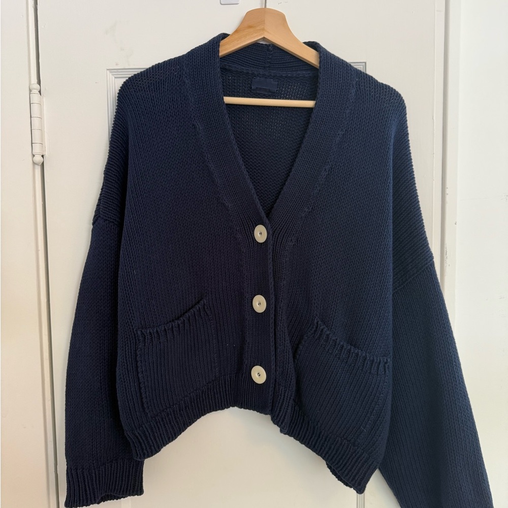 Babaa No22 No.22 Number 22 cotton cardigan navy
